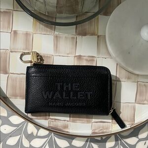 Marc Jacobs Black Leather Zip Wallet